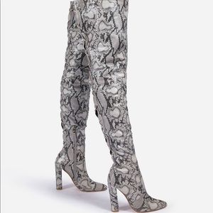 Ego x Molly-Mae Invasion over-the-knee boots snake